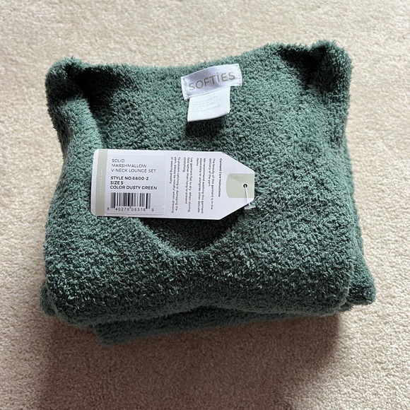 Softies Marshmallow V-neck lounge set dusty green size S NWT - Picture 5 of 8